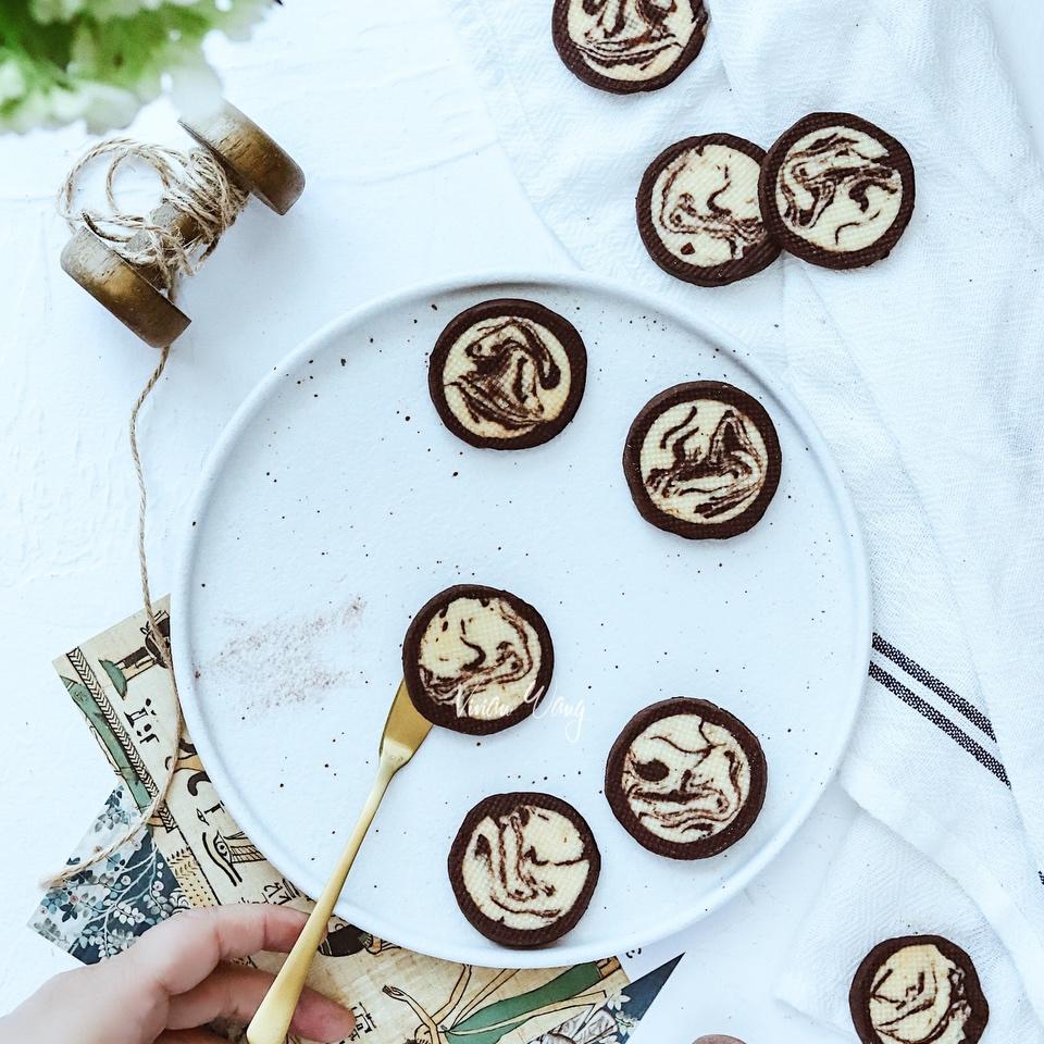 水墨写意花纹曲奇的做法