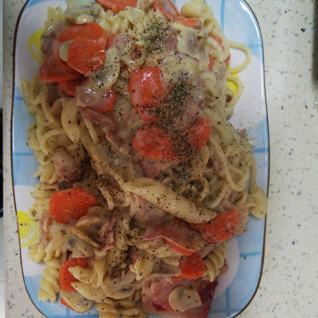 低脂版培根口蘑意大利面