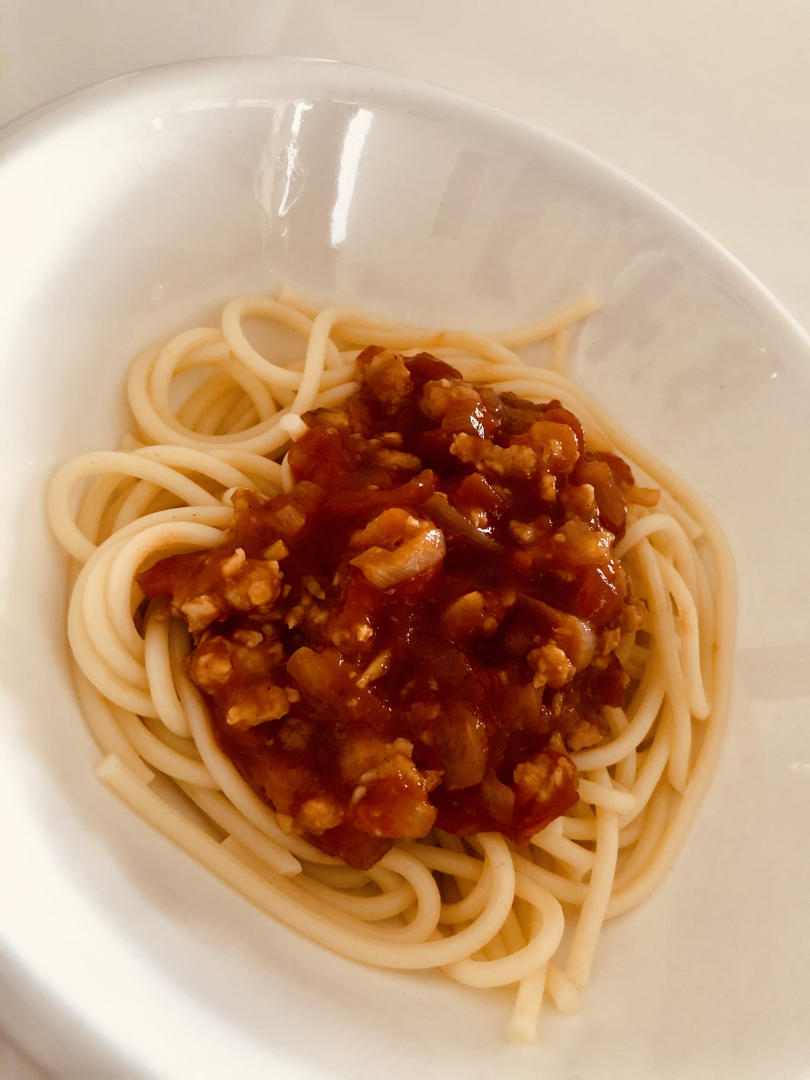 （完胜必胜客的）番茄肉酱意大利面～