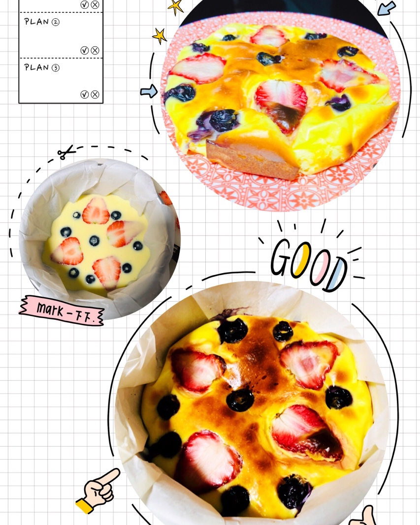 减脂版——酸奶爆浆蓝莓蛋糕🎂 吃不胖