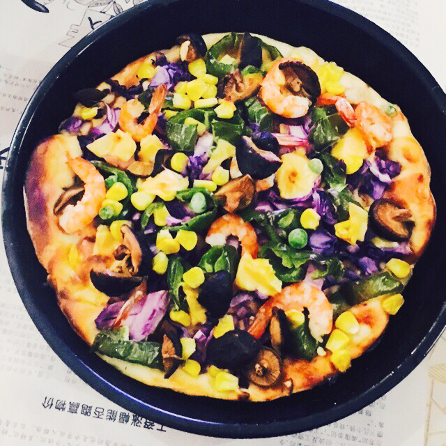 鲜虾培根薄披萨—海氏烤箱定制