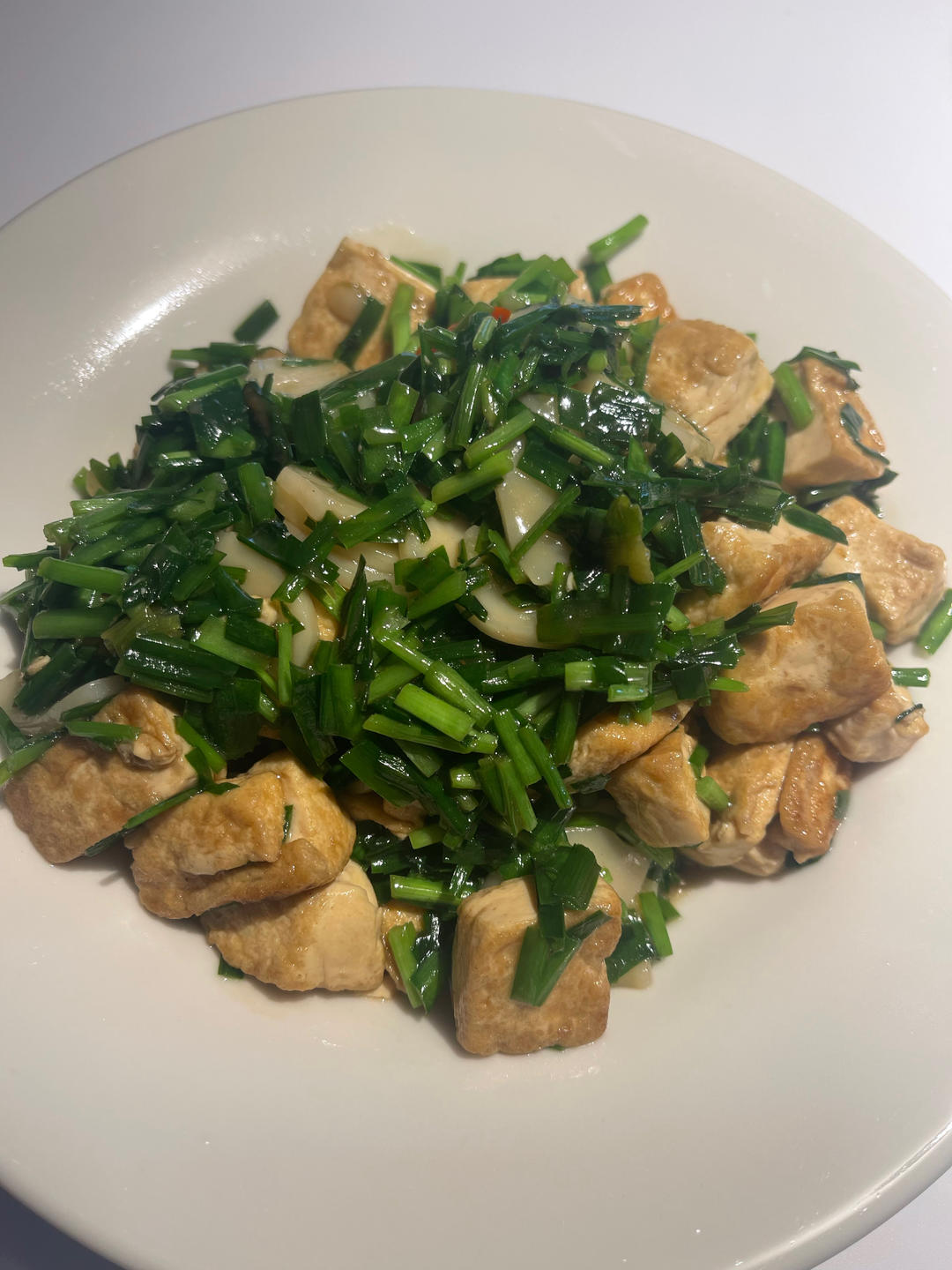 韭菜炒豆腐