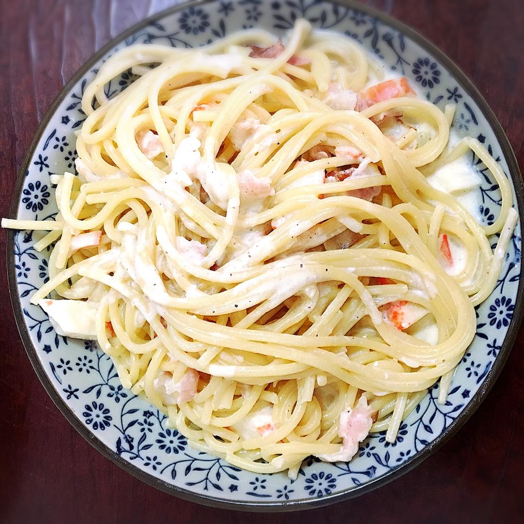 超简单的奶汁培根意面Carbonara