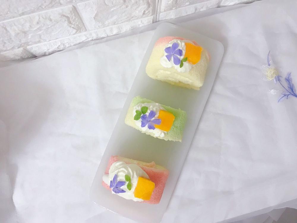 三色蛋糕卷