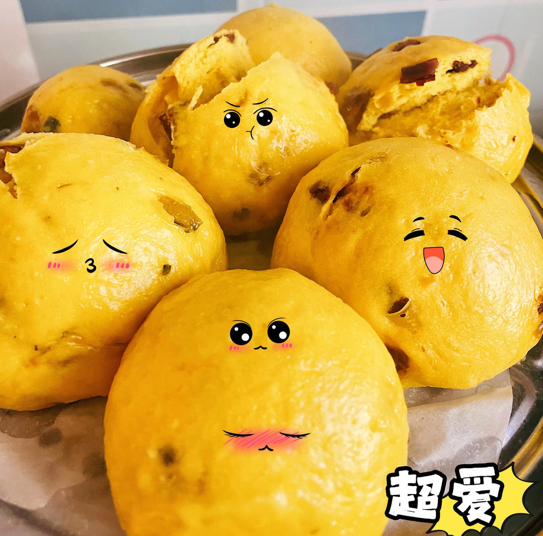 新手也可以--详解如何做出人见人爱、金黄的南瓜馒头