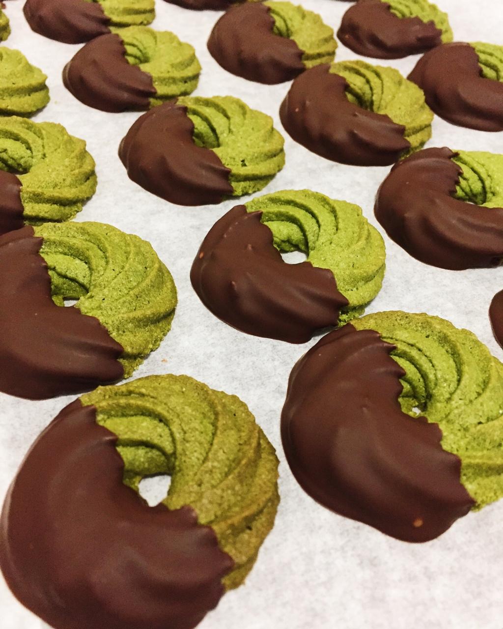 【圣诞花环】抹茶曲奇