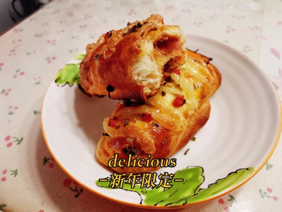 香葱火腿肉松面包