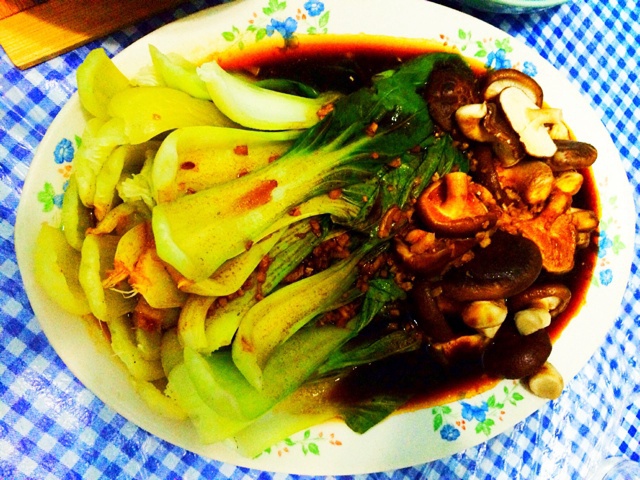 浇汁香菇油菜
