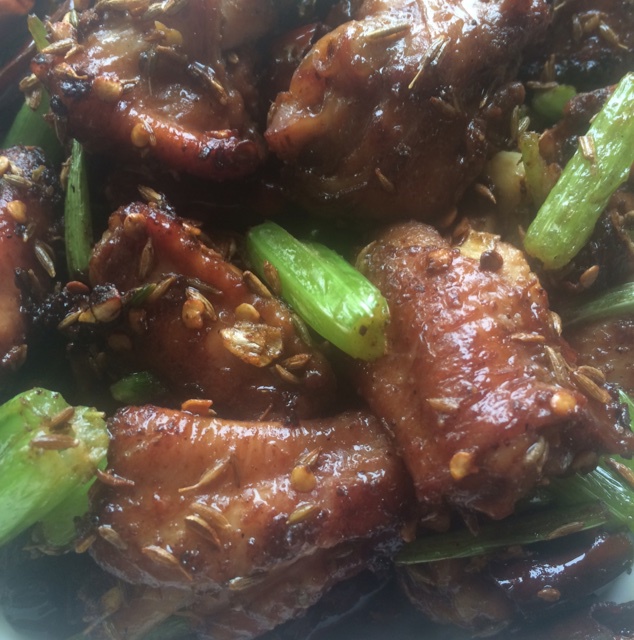 孜然炒鸡翅