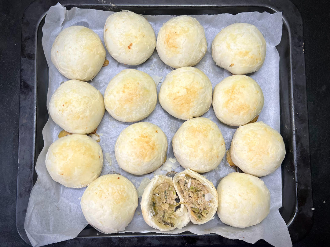 葱香榨菜鲜肉月饼（植物油版）