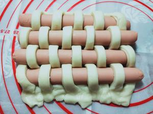 火腿面包（一次性发面和简单的编织手法）的做法 步骤5