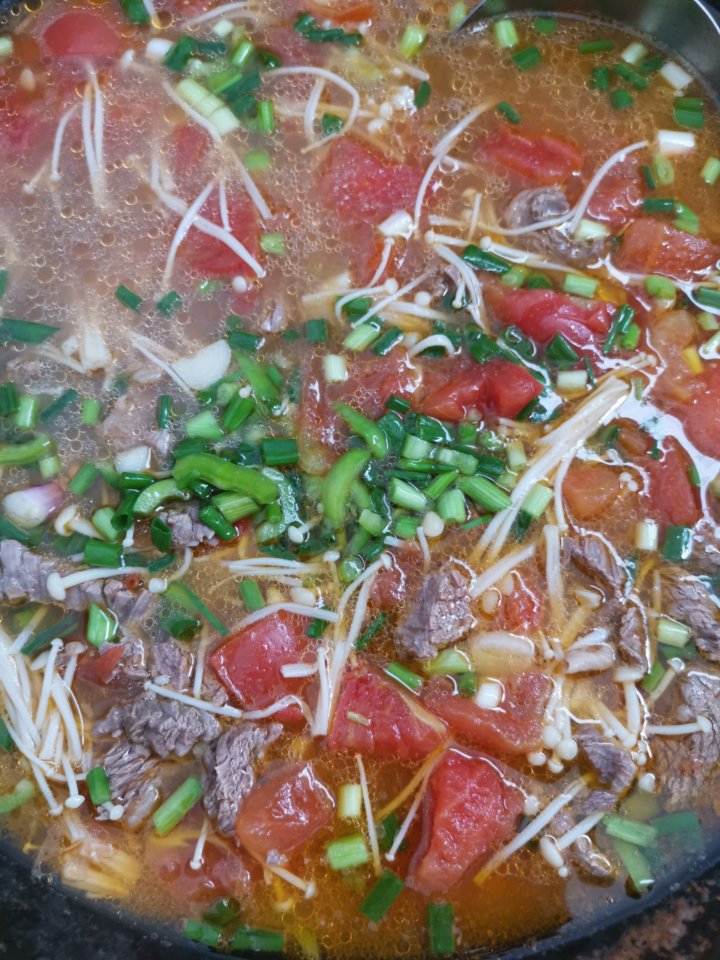 番茄滑牛肉汤