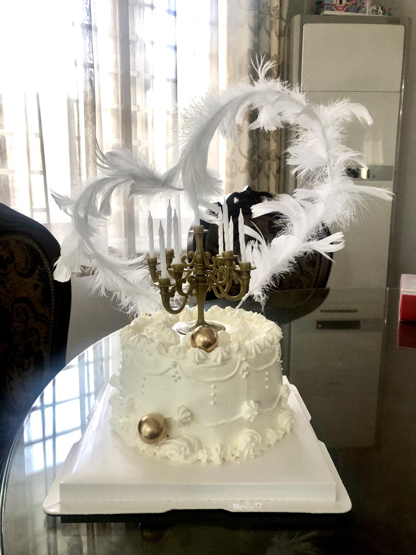 ins风复古奶油蛋糕 复古烛台蛋糕 裱花蛋糕 奶油蛋糕