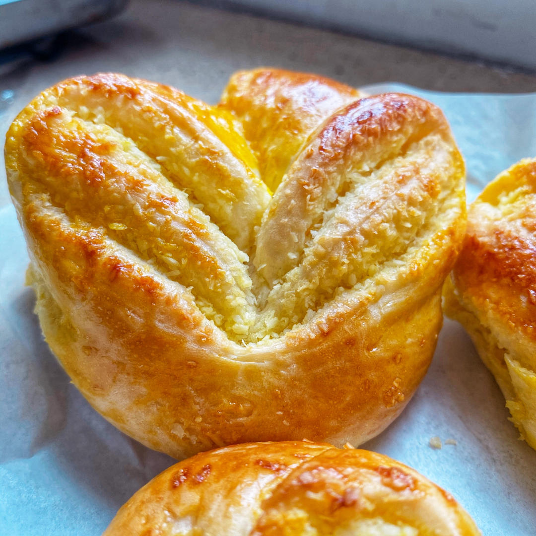 心型心形椰蓉面包 造型可爱 一次醒发 一看就会 附整形视频