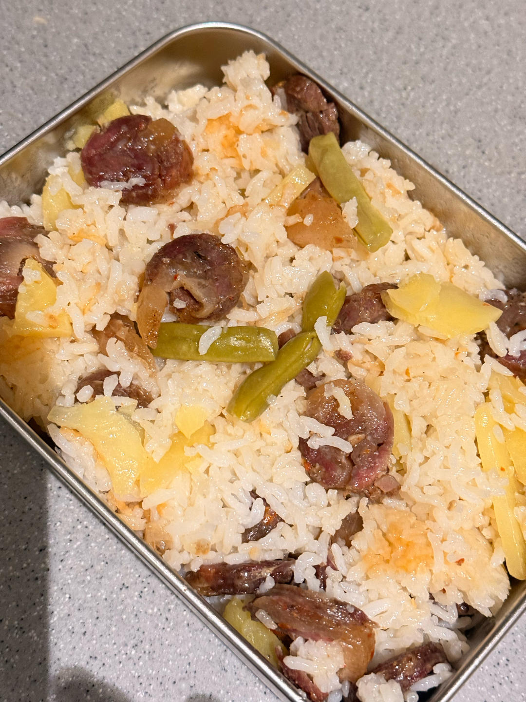 「儿时的味道」土豆四季豆焖饭