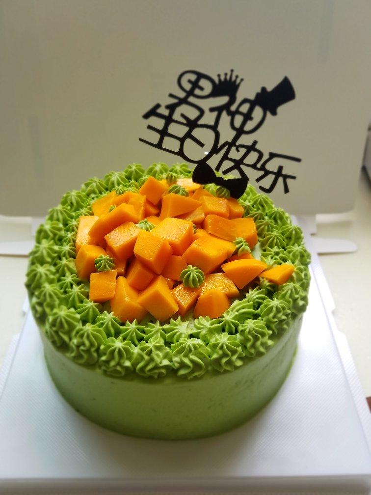 小染虫做的抹茶奶油蛋糕