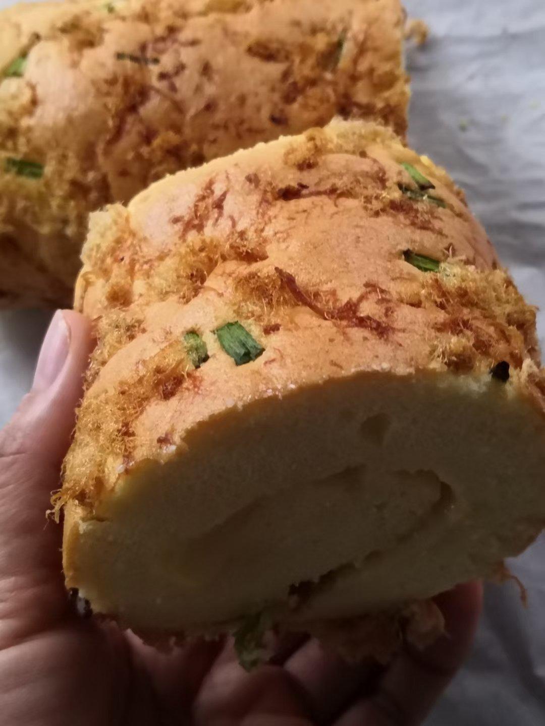 香葱肉松肥蛋糕卷～