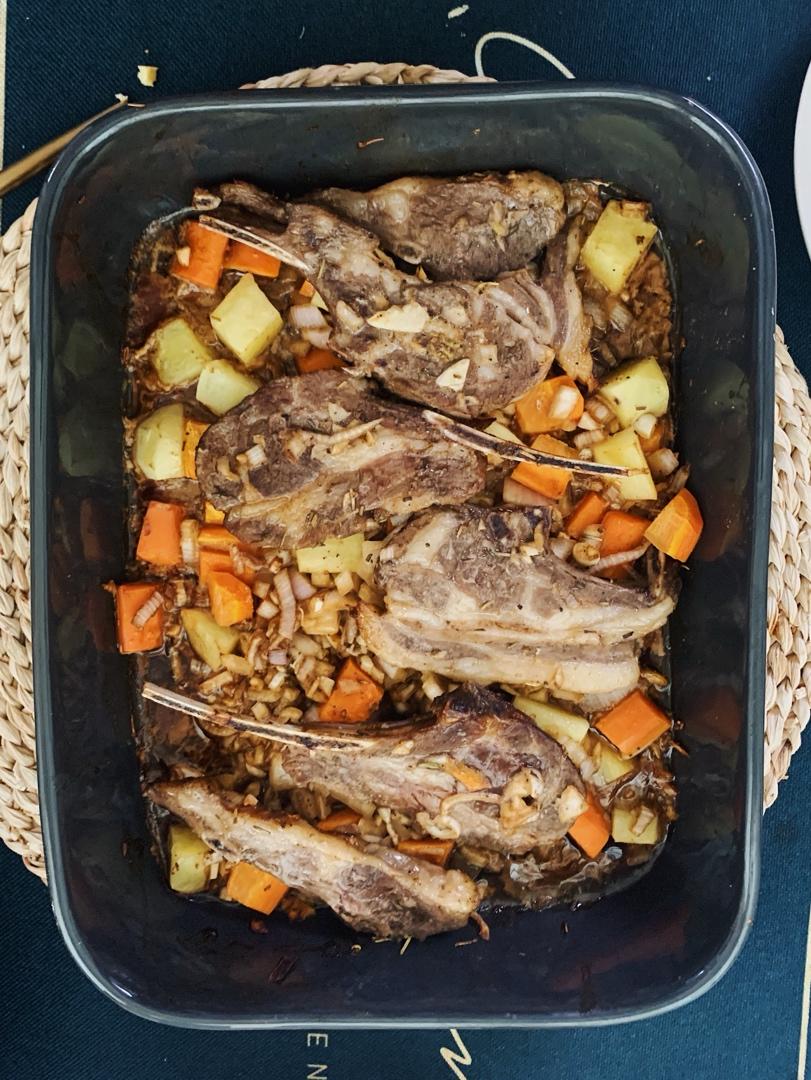 超好吃的烤羊排烤箱版