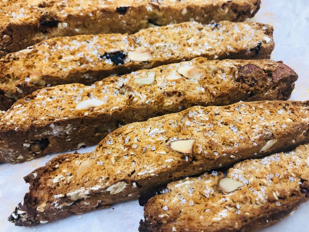 【健康零食】燕麦坚果意式脆饼