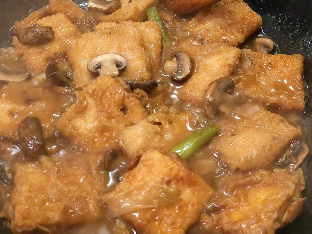 蘑菇烧豆腐