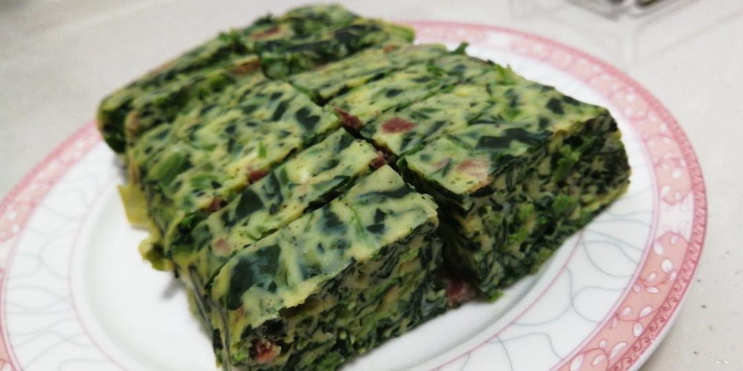 蘸汁菠菜鸡蛋糕——春季养生多吃菠菜