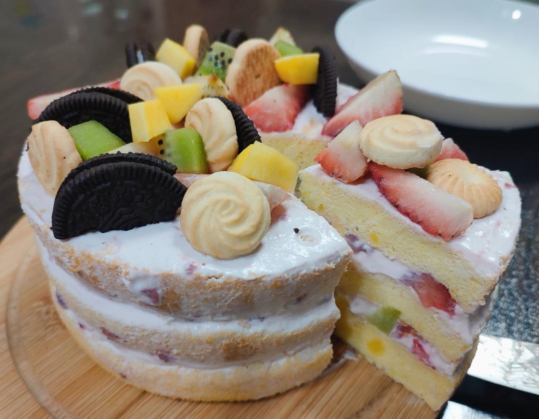 酸奶水果生日蛋糕🎂五彩缤纷