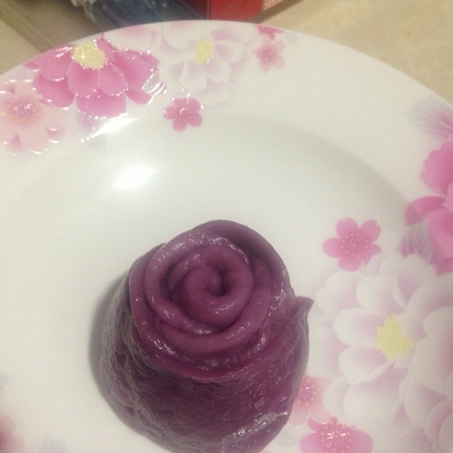 紫薯玫瑰花馒头
