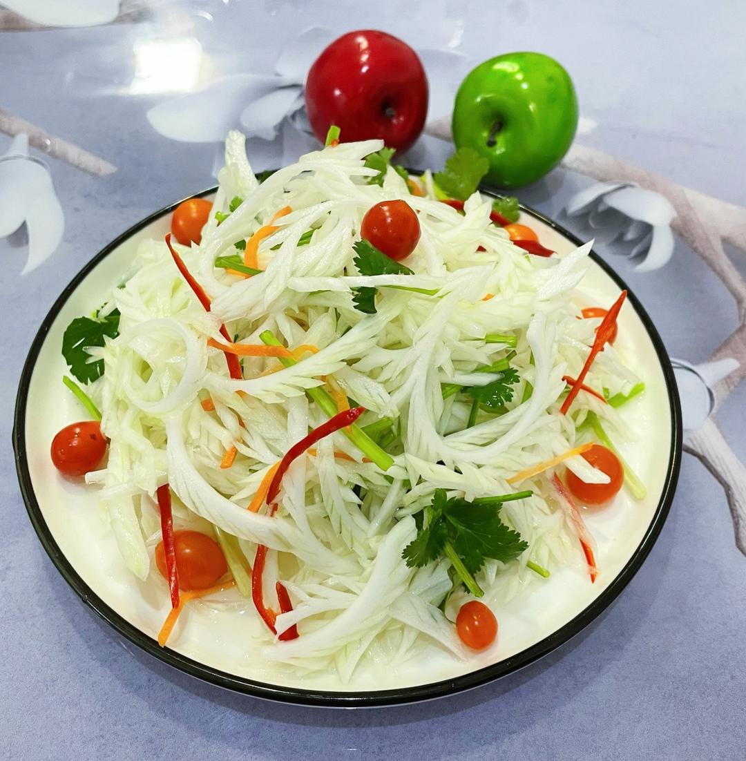 凉拌凤尾白菜的做法