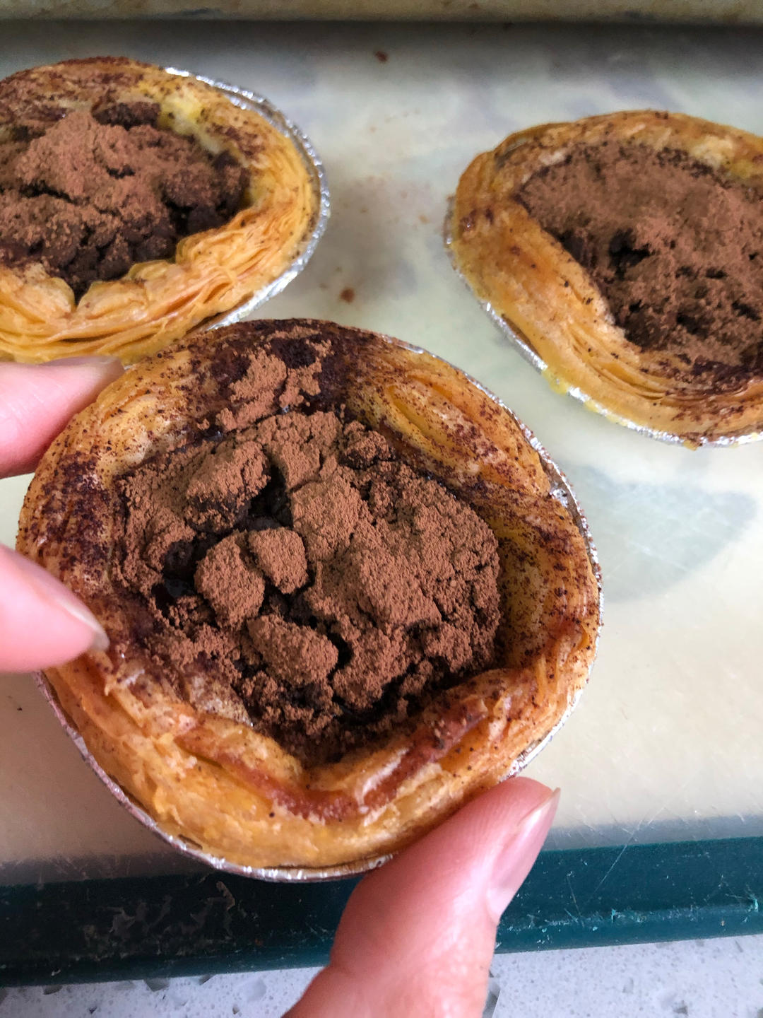 简单美味的巧克力脏脏蛋挞