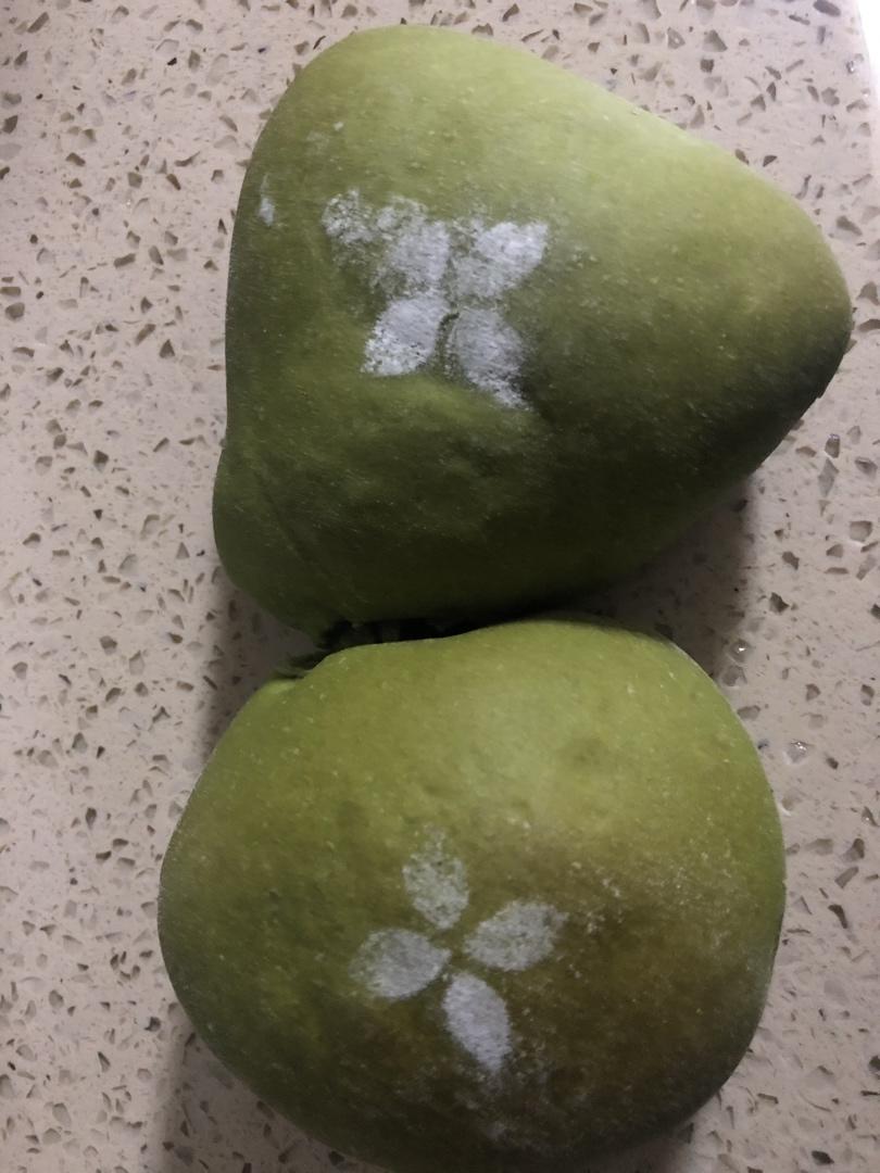 抹茶红豆软面包