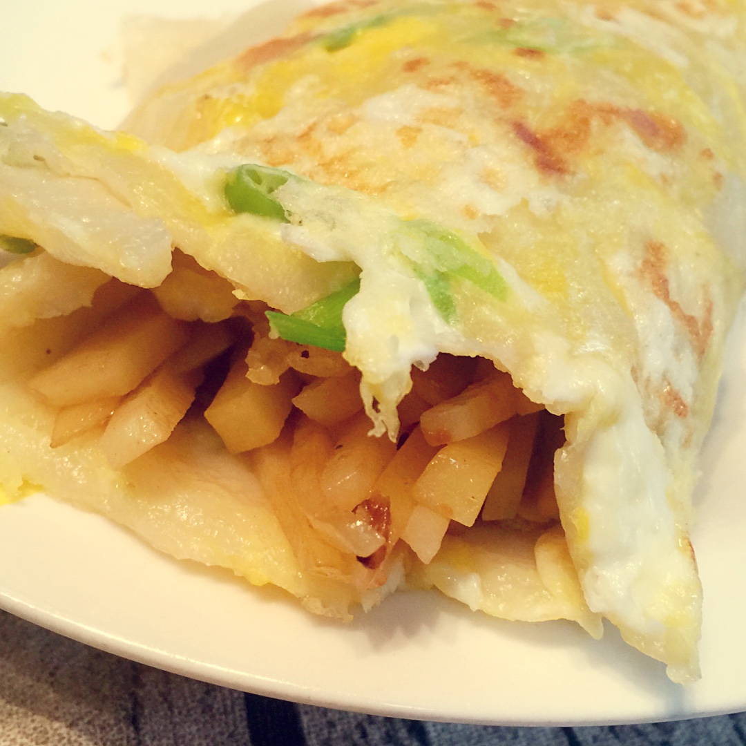 土豆丝卷饼