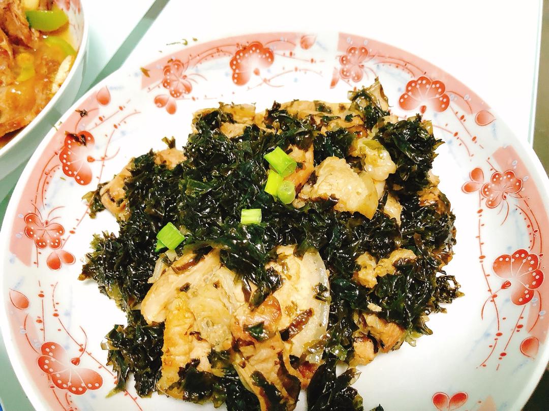 【家乡特色】五花肉炒紫菜