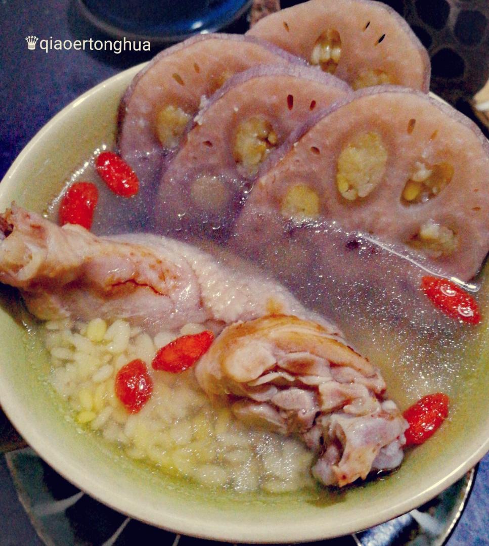 巧儿童话做的绿豆酿莲藕