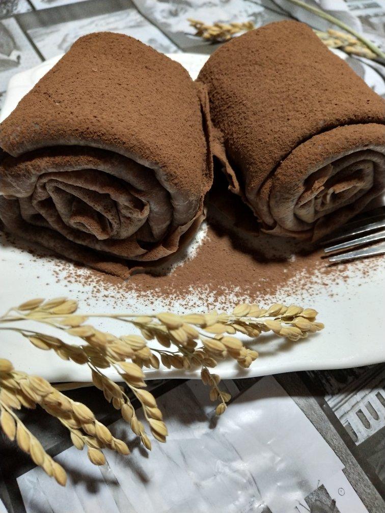 冰糖心丝雨做的网红的毛巾卷蛋糕