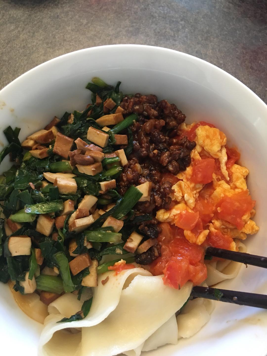 三合一扯面配菜