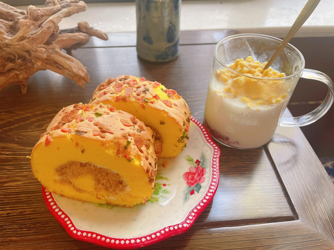 香葱肉松卷 蛋糕卷-无敌美味