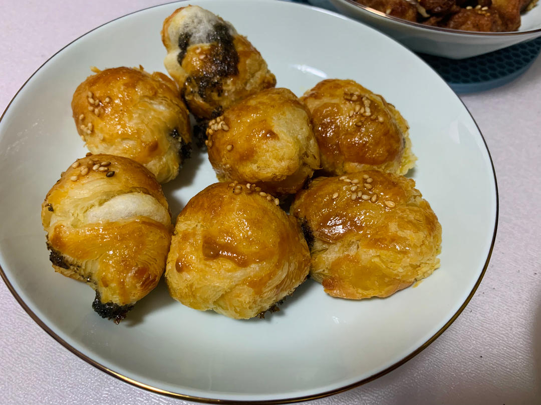 有空气炸锅就能做的小点心「酥皮汤圆」蛋挞皮与汤圆的完美结合👍👍👍
