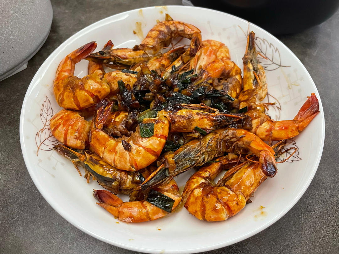 不再吃白灼虾（蒜香大虾）