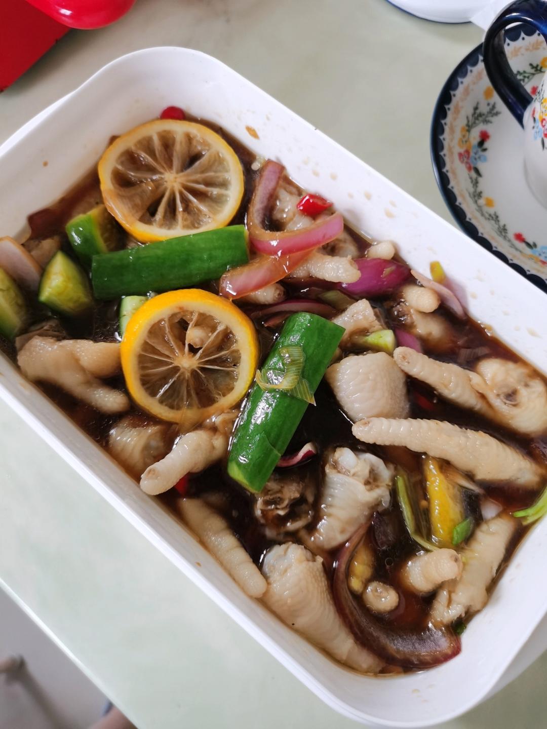 【柠檬酸辣鸡爪】自制超级无敌美味的网红鸡爪