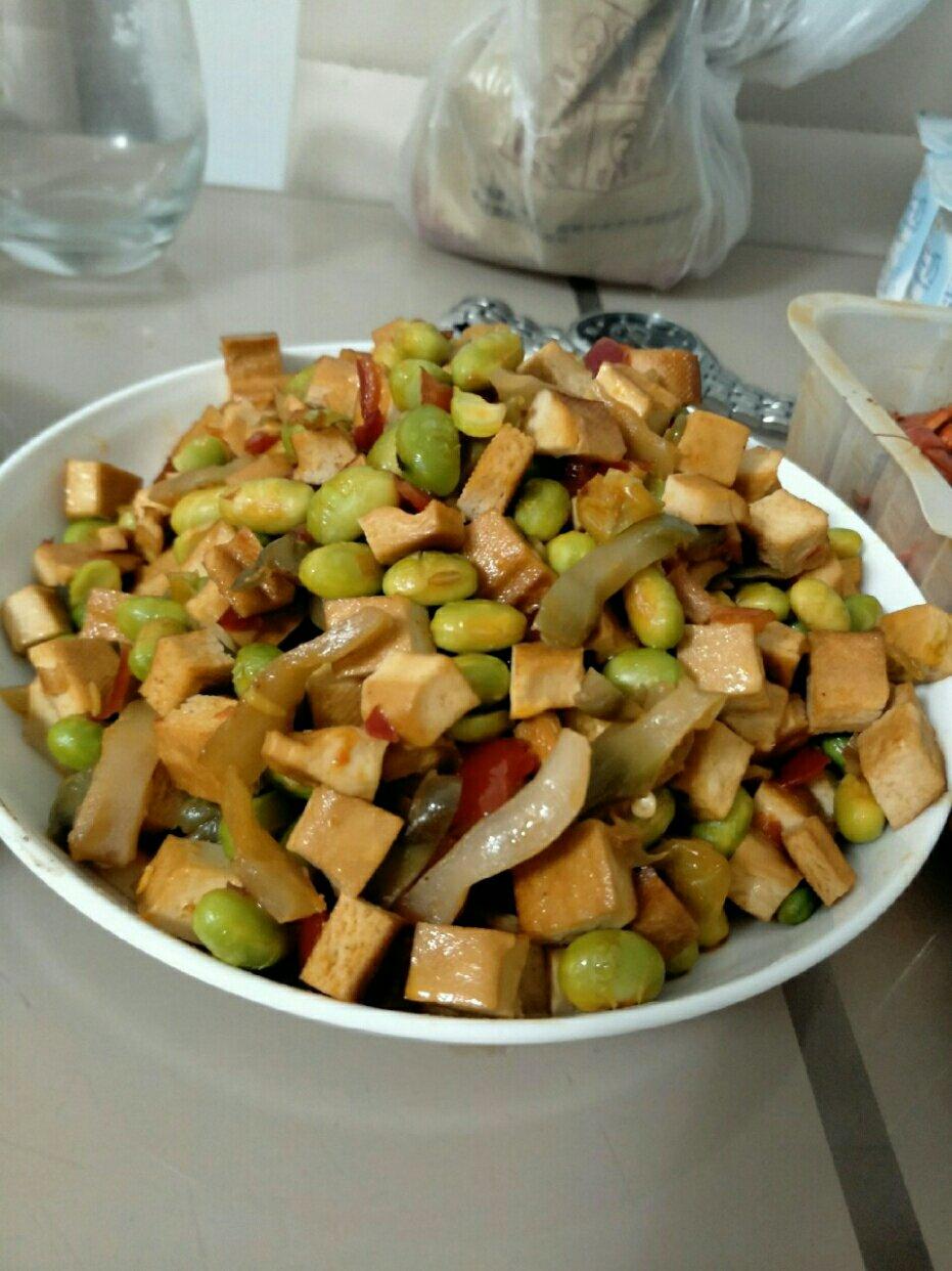 『妈妈的料理』毛豆干子炒肉丝