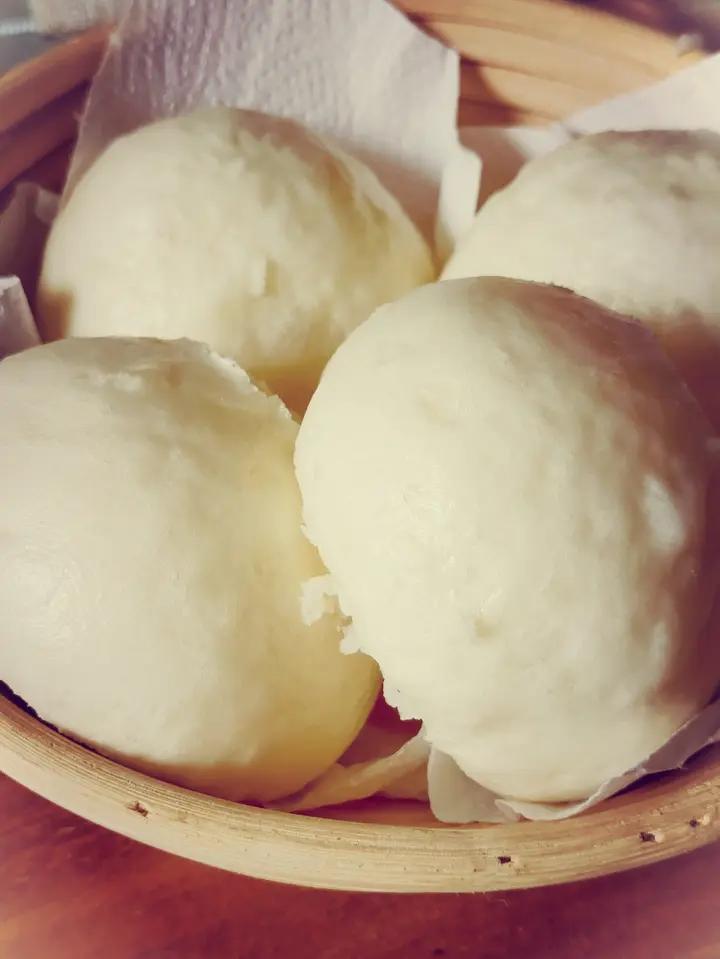 烫面馒头（一次发酵，个个水光肌）