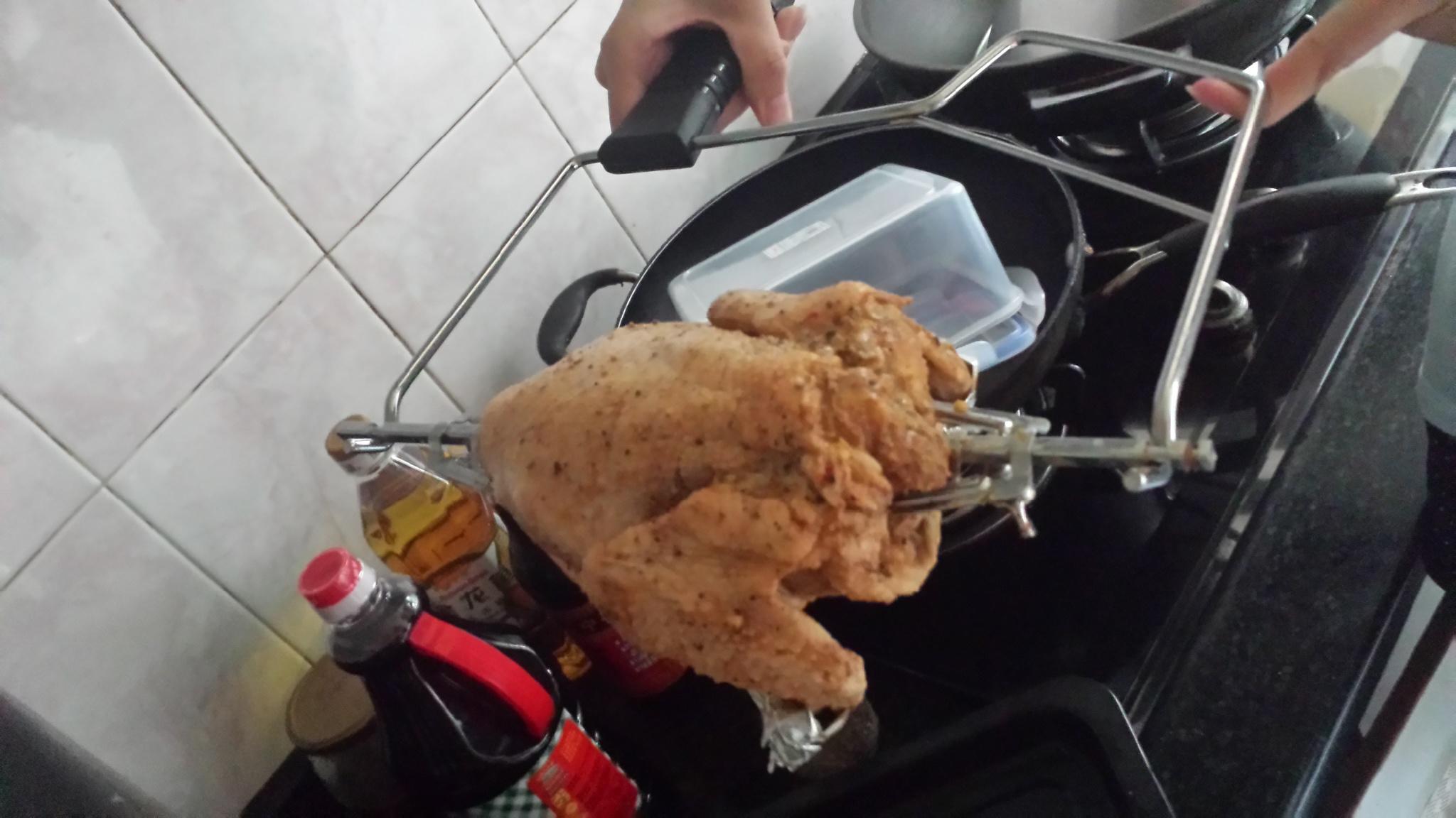 黑椒烤雞--烤箱转叉功能的做法 步骤4