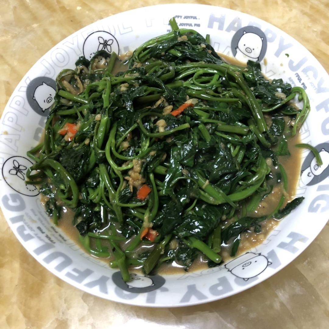 泰式炒通菜--Pak Bong Fai Liang