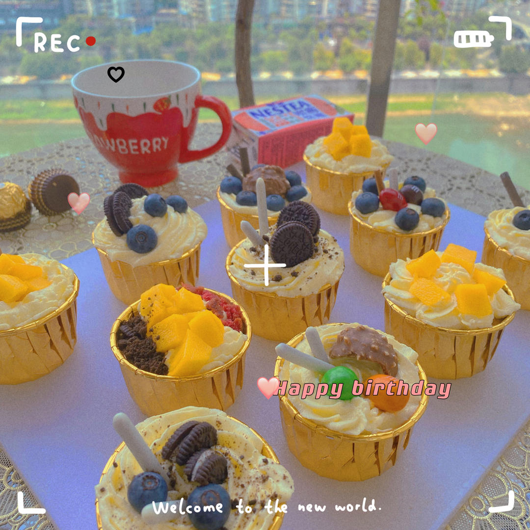 纸杯蛋糕 8寸戚风蛋糕的量