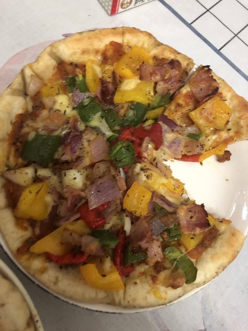 平底锅脆底香肠披萨