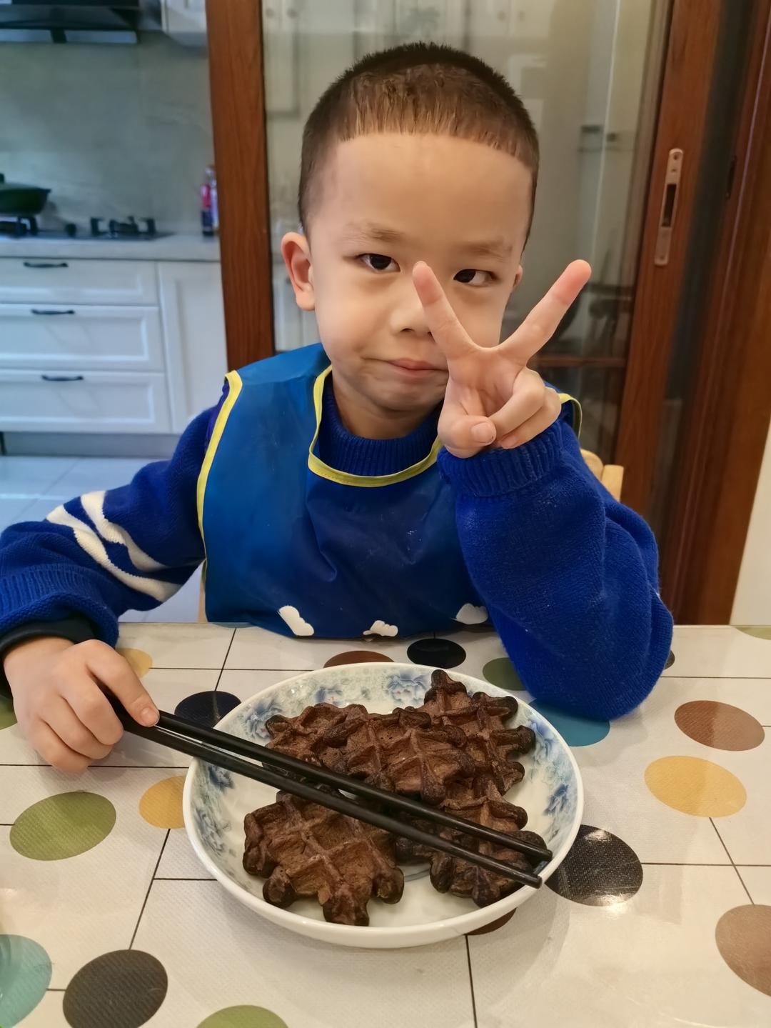 可可糯米华夫饼