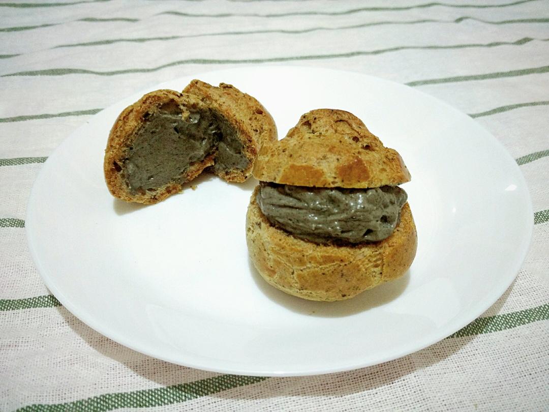 fan范公子做的黑芝麻泡芙