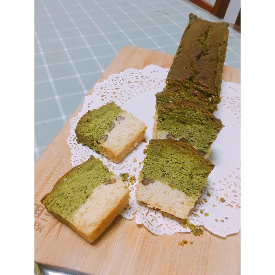 香草&抹茶双拼磅蛋糕（白菜磅）