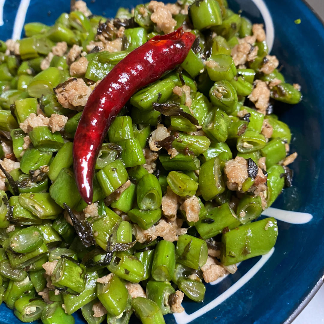 肉沫豆角下饭菜