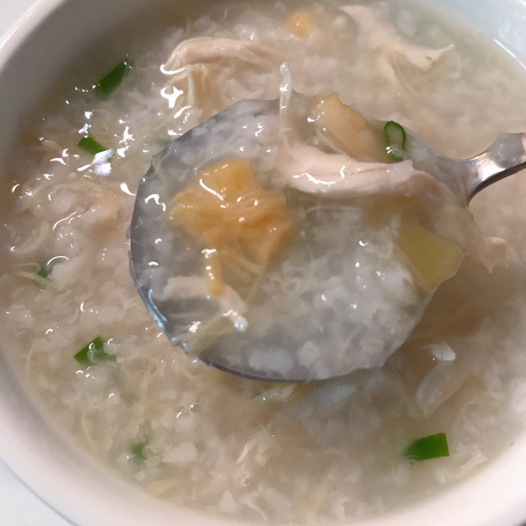 鸡丝瑶柱粥的做法